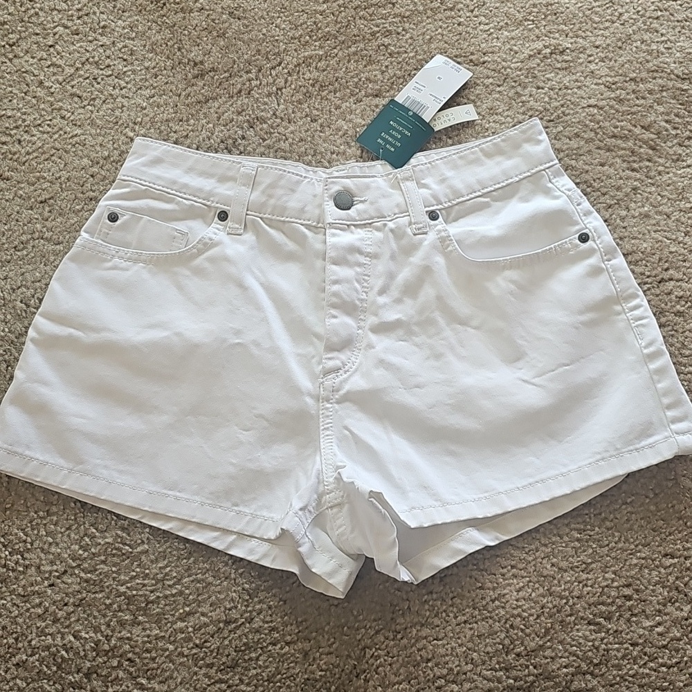 Roxy White Denim Shorts Size 28
